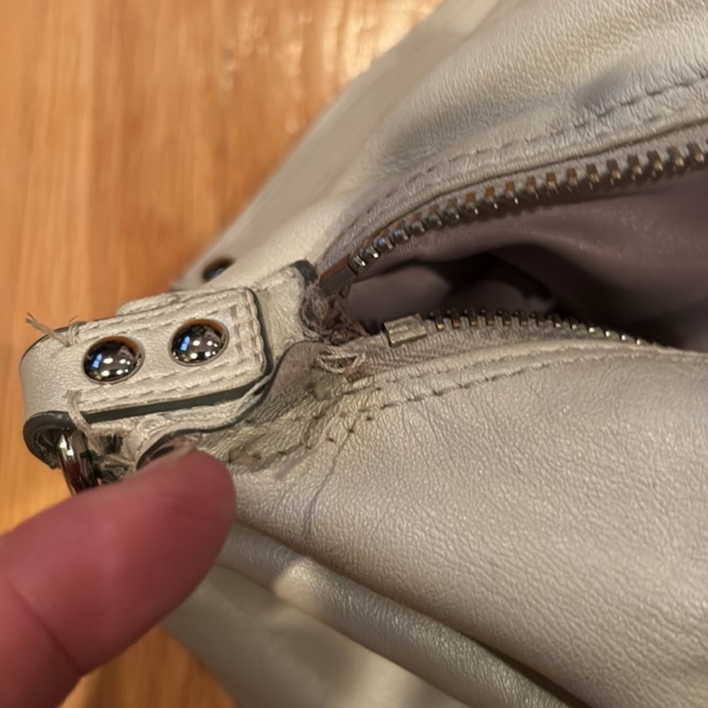 Coach Ashley Gray/Silver Leather Satchel - Picture 5 of 10